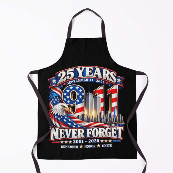 Item preview, 25 Years 9 11 Never Forget 2001 2026 Eagle American Flag Twin Towers Memorial Fan Apparel designed and sold by Sendowart.
