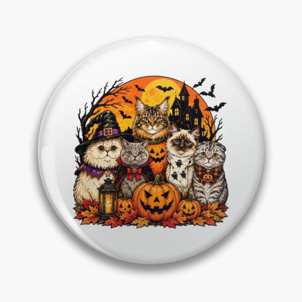 Item preview, Spooky Halloween cats  designed and sold by JonysCreativeDesigns.