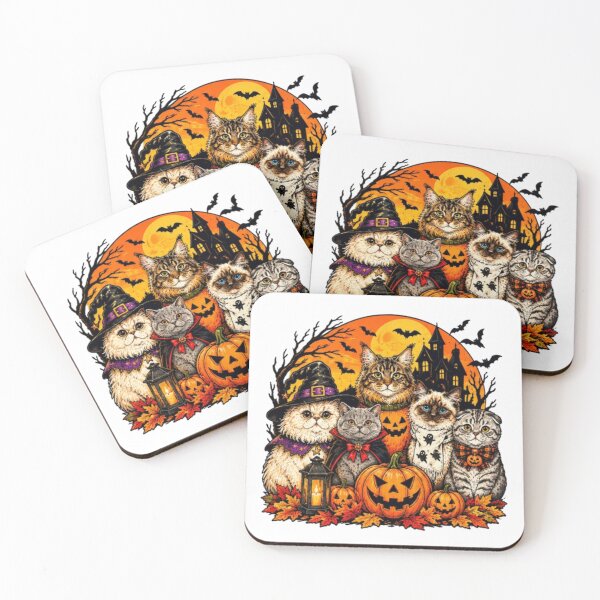Item preview, Spooky Halloween cats  designed and sold by JonysCreativeDesigns.