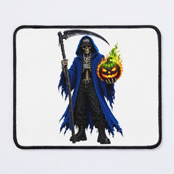 Item preview, halloween skeleton with pumpkin 3 designed and sold by natalik2024.