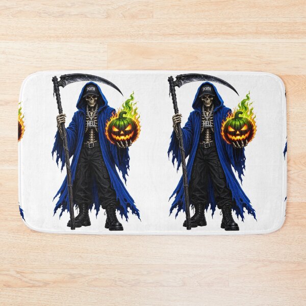 Item preview, halloween skeleton with pumpkin 3 designed and sold by natalik2024.