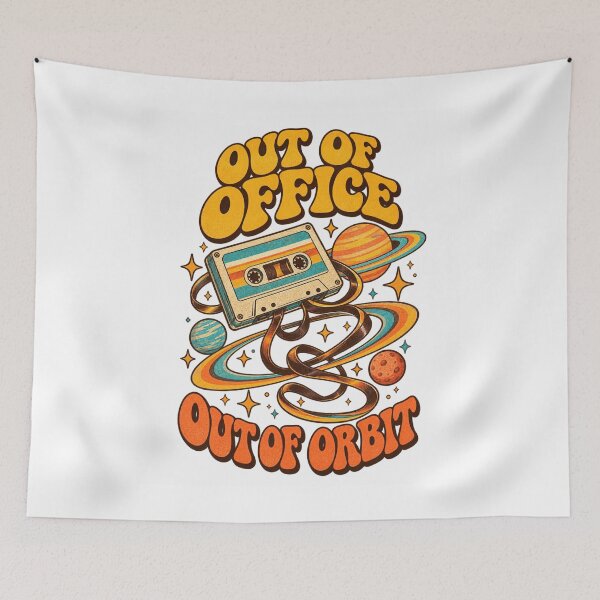 Item preview, Out Of Office Out Of Orbit Funny Retro Cassette Space designed and sold by ZAKE-store.