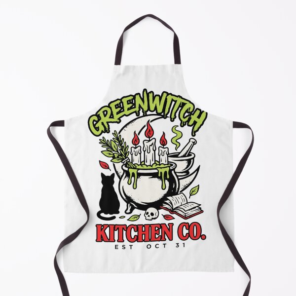 Item preview, Greenwitch Kitchen Witch Cauldron Halloween Design Graphic Tee v14 designed and sold by DarylWelsh2024.