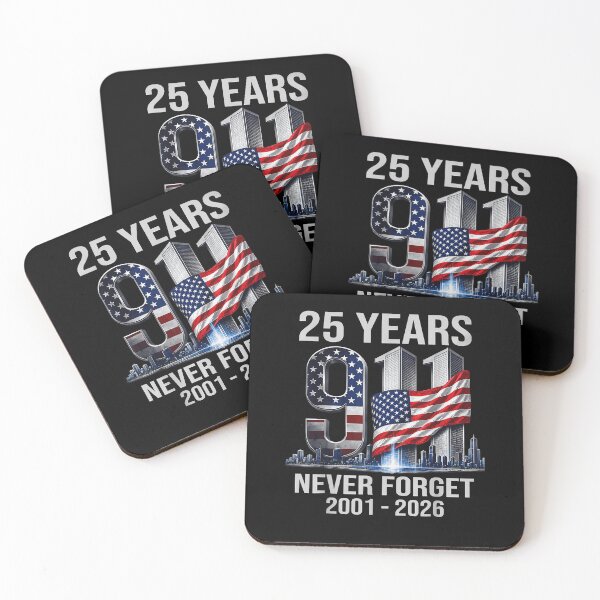 Item preview, 25 Years 9 11 Never Forget 2001 2026 Twin Towers American Flag Skyline Memorial Fan Apparel designed and sold by Sendowart.