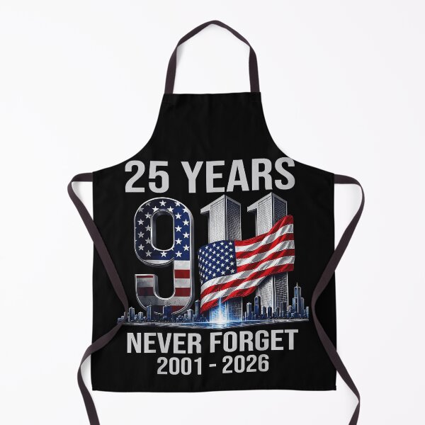 Item preview, 25 Years 9 11 Never Forget 2001 2026 Twin Towers American Flag Skyline Memorial Fan Apparel designed and sold by Sendowart.