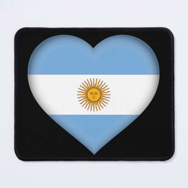 Item preview, Argentine Flag Heart 3D Argentina Love Gift Design designed and sold by yazdogs.