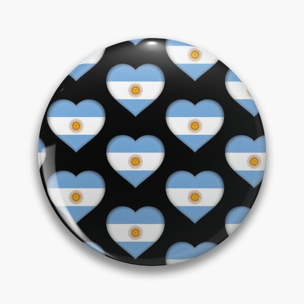 Item preview, Argentine Flag Heart 3D Argentina Love Gift Design designed and sold by yazdogs.
