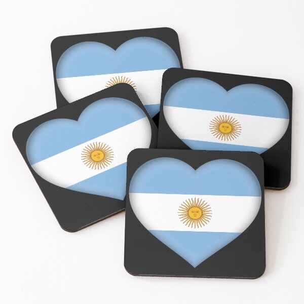Item preview, Argentine Flag Heart 3D Argentina Love Gift Design designed and sold by yazdogs.