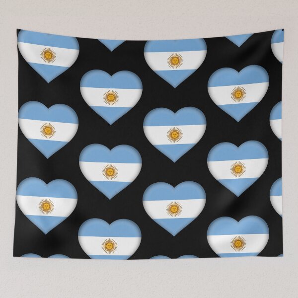 Item preview, Argentine Flag Heart 3D Argentina Love Gift Design designed and sold by yazdogs.