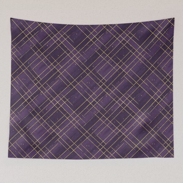 Item preview, Purple Gold Glitter Plaid Gameday Dress designed and sold by CollegeTown.