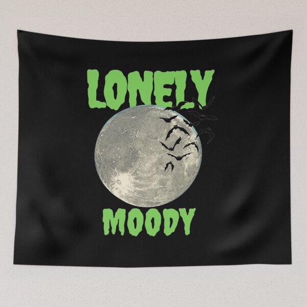 Item preview, Lonely Moody Aesthetic Gothic Moon and Bats designed and sold by Xyshope.