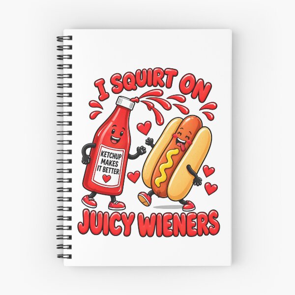 Item preview, I Squirt on Juicy Wieners Funny Ketchup Hot Dog Food Pun T-Shirt designed and sold by LandFinStudio.