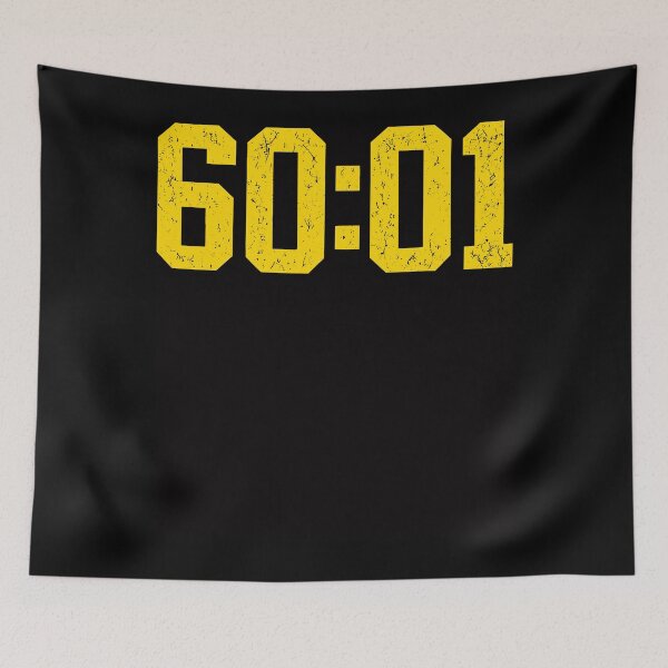 Item preview, 60 01 Distressed Yellow Bold Number Sports Jersey Style Fan Apparel designed and sold by Sendowart.