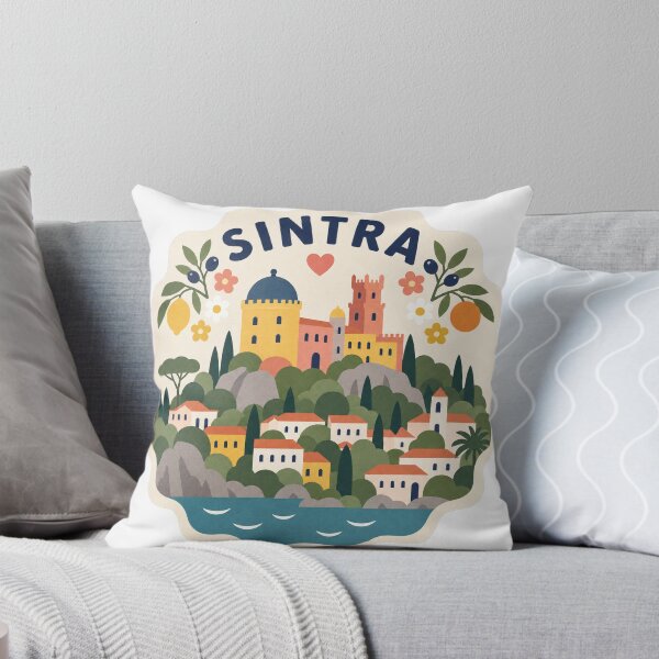 Item preview, Sintra Portugal Travel Souvenir Modern Folk Art designed and sold by VisualArtsOasis.