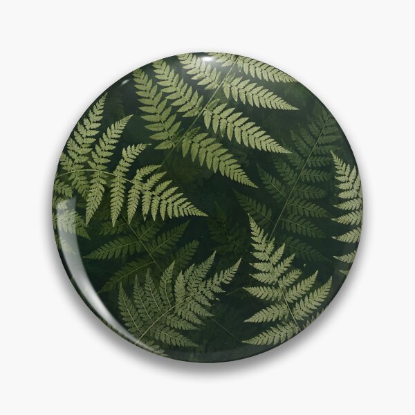 Item preview, Vintage Botanical Fern Leaves Dark Green Line Art designed and sold by Sybille-Yates.