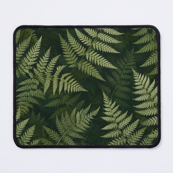 Item preview, Vintage Botanical Fern Leaves Dark Green Line Art designed and sold by Sybille-Yates.