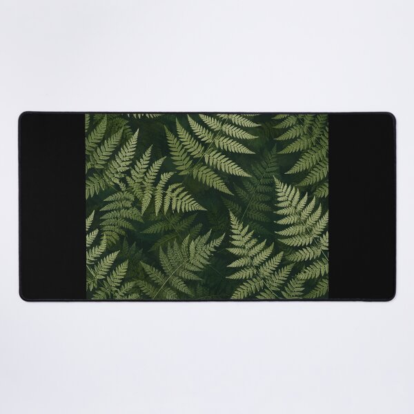 Item preview, Vintage Botanical Fern Leaves Dark Green Line Art designed and sold by Sybille-Yates.