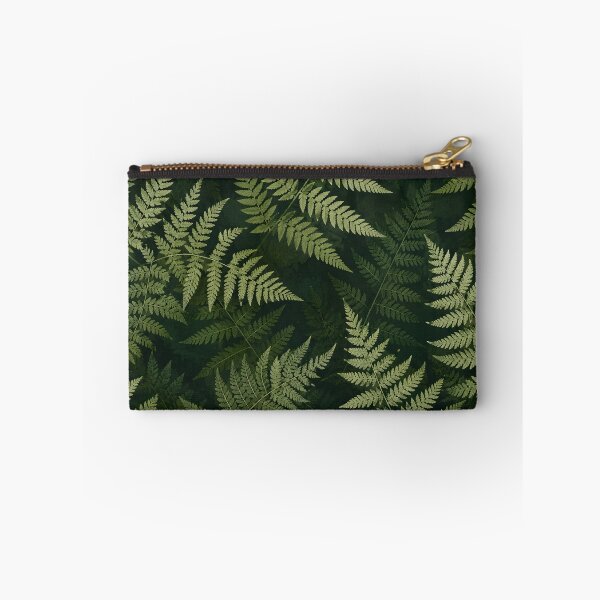 Item preview, Vintage Botanical Fern Leaves Dark Green Line Art designed and sold by Sybille-Yates.