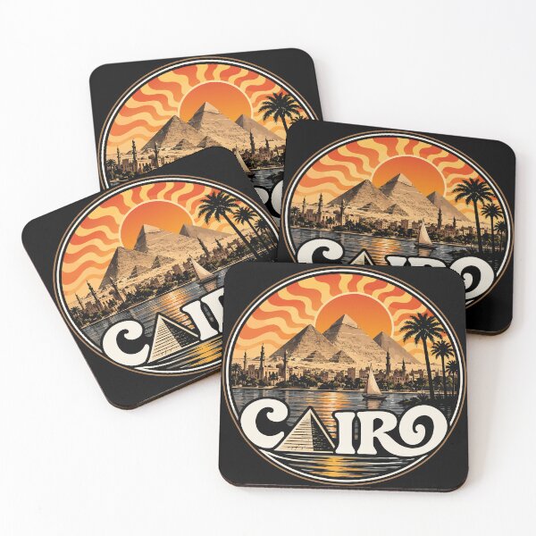 Item preview, Cairo Egypt Piramids Trippy Art Travel Vintage designed and sold by TomFrontierArt.