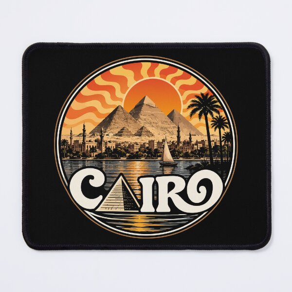 Item preview, Cairo Egypt Piramids Trippy Art Travel Vintage designed and sold by TomFrontierArt.