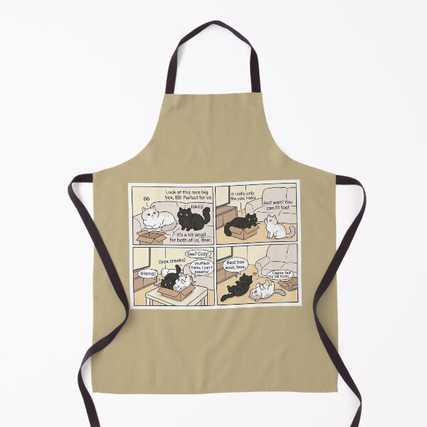 Item preview, Funny Black Cat and White Cat Comic - If It Fits I Sits Box Story designed and sold by PetalsPaws.