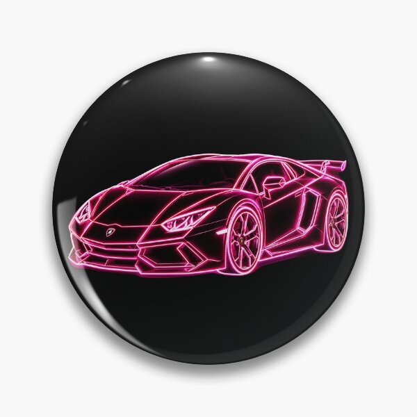 Item preview, Neon Pink Supercar Line Art designed and sold by MagicCrystal.