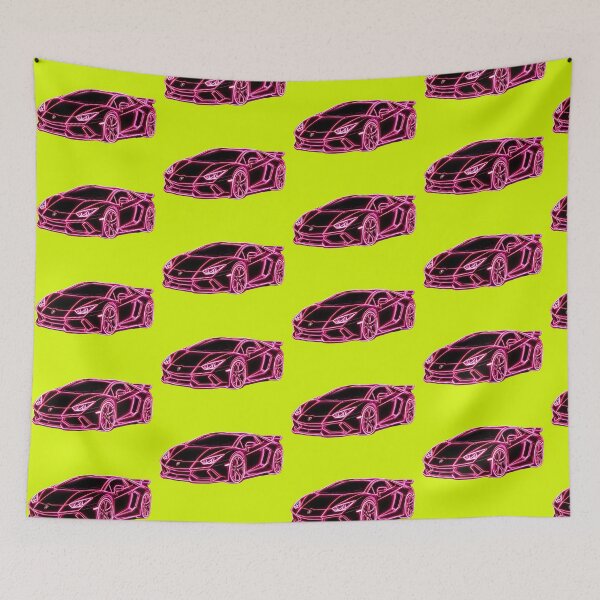 Item preview, Neon Pink Supercar Line Art designed and sold by MagicCrystal.