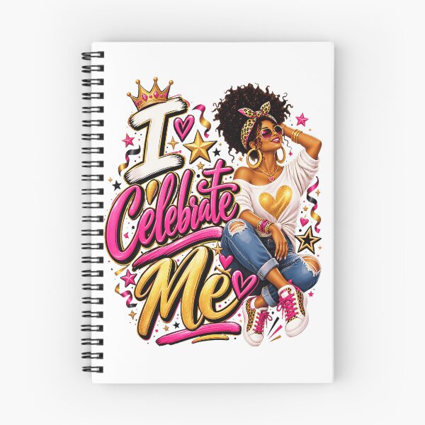 Item preview, I Celebrate Me Confident Black Woman Pink Gold Crown Self Love Empowerment Fan Apparel designed and sold by Sendowart.