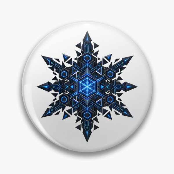Item preview, Futuristic Cyber Snowflake Circuit Mandala designed and sold by FUIRY .