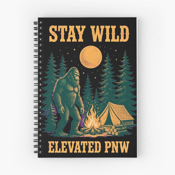 Item preview, Stay Wild Elevated PNW Shirt - Bigfoot Campfire Camping designed and sold by ElevatedPNW.