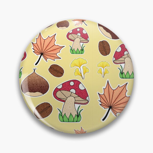 Item preview, November Cozy Autumn – Zentangle Mushrooms & Falling Leaves Pattern designed and sold by FioreDiCiliegio.