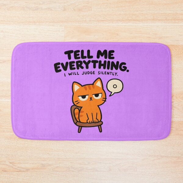 Item preview, Tell Me Everything – Funny Orange Cat Judging Silently designed and sold by MewMade.