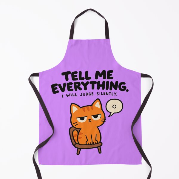 Item preview, Tell Me Everything – Funny Orange Cat Judging Silently designed and sold by MewMade.