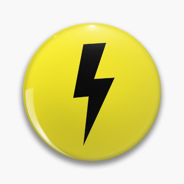 Item preview, Black Lightning Bolt Minimal Symbol designed and sold by GemsAnatomy.