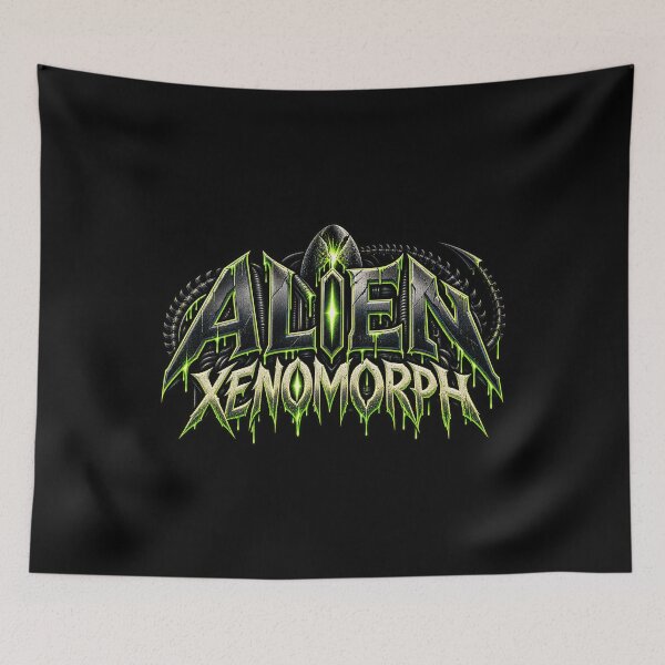 Item preview, Alien Xenomorph Horror Sci Fi Logo designed and sold by Pandaburba.