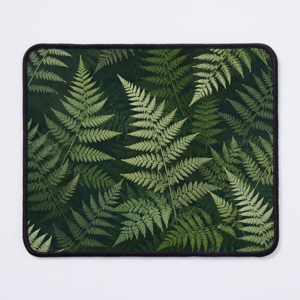 Item preview, Vintage Botanical Fern Leaves Dark Green Line Art designed and sold by Sybille-Yates.