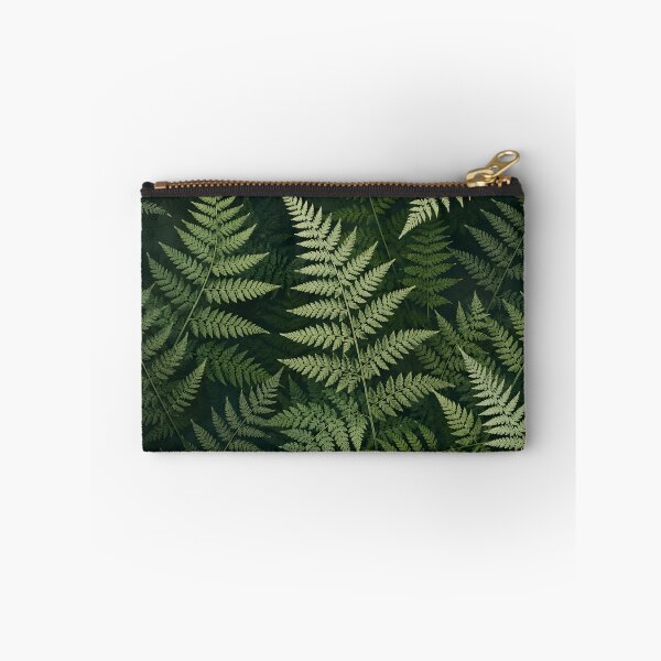 Item preview, Vintage Botanical Fern Leaves Dark Green Line Art designed and sold by Sybille-Yates.