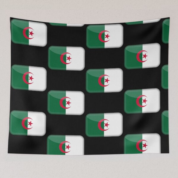 Item preview, Algerian 3D Flag Algeria Pride Design designed and sold by yazdogs.