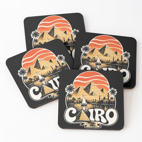 Item preview, Cairo Egypt Piramids Trippy Travel Retro designed and sold by TomFrontierArt.