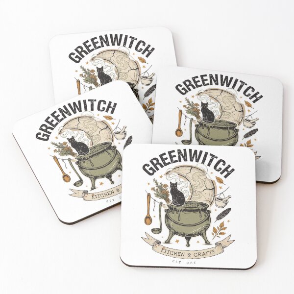 Item preview, Greenwitch Kitchen Witch Cauldron Halloween Design Graphic Tee v15 designed and sold by DarylWelsh2024.
