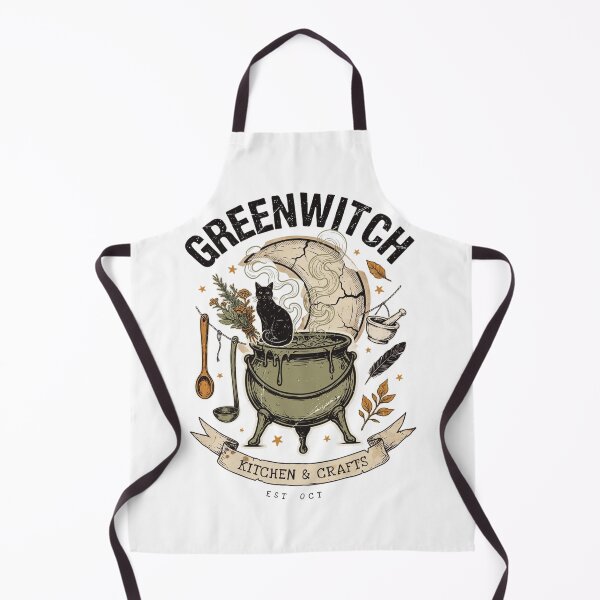 Item preview, Greenwitch Kitchen Witch Cauldron Halloween Design Graphic Tee v15 designed and sold by DarylWelsh2024.