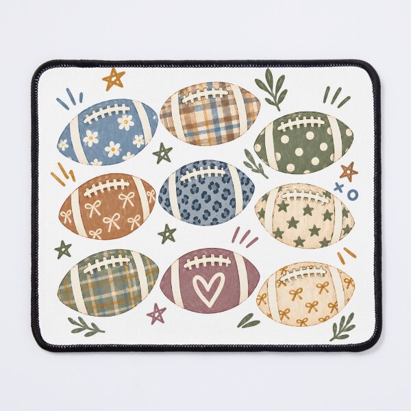 Item preview, Fall Football Pattern with Bows, Florals & Plaid Cozy Fall Game Day Aesthetic designed and sold by LandFinStudio.