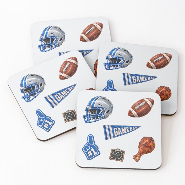Item preview, Detroit Football Pattern – Blue & Silver Game Day designed and sold by SnugbugStudios.