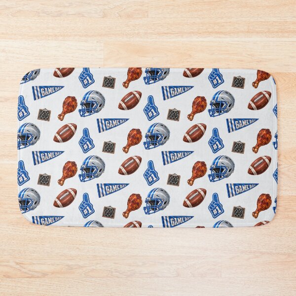 Item preview, Detroit Football Pattern – Blue & Silver Game Day designed and sold by SnugbugStudios.