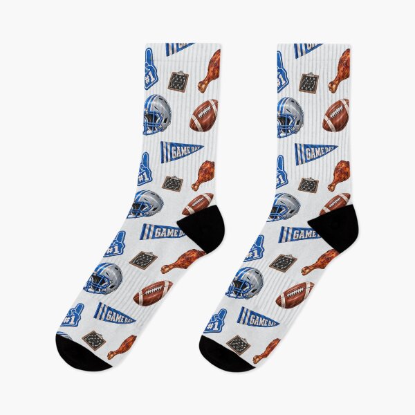 Item preview, Detroit Football Pattern – Blue & Silver Game Day designed and sold by SnugbugStudios.