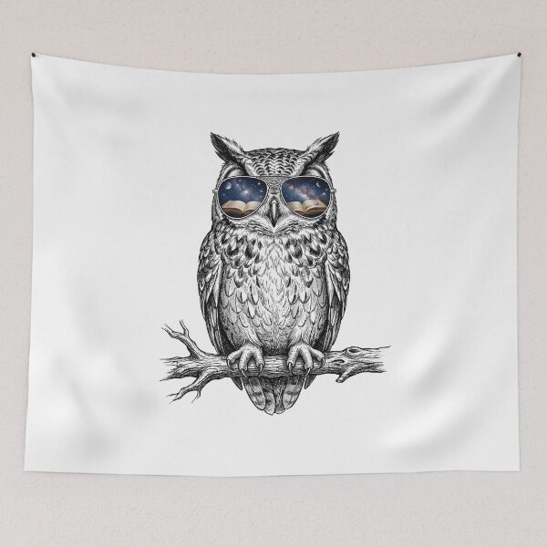 Item preview, Owl Cosmic Book Shades Reflection designed and sold by Bad-Decisions-Designs.