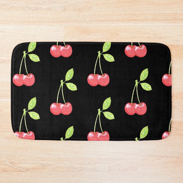 Item preview, Two Fresh Red Cherries With Green Leaves designed and sold by darksteel101.
