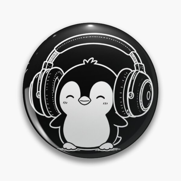 Item preview, Cute Penguin with Headphones – Kawaii Music Lover designed and sold by SakuraHQ.