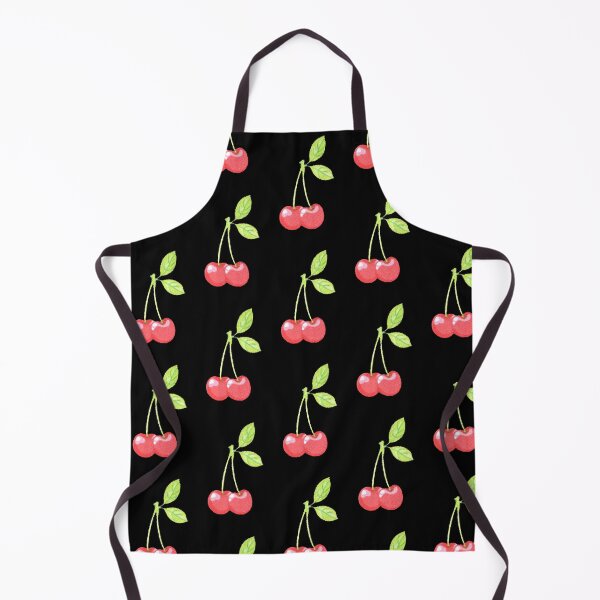 Item preview, Dos cerezas rojas frescas con hojas verdes designed and sold by darksteel101.