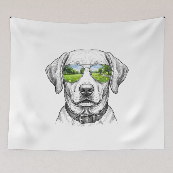 Item preview, Dog Tennis Ball Park Shades Reflection designed and sold by Bad-Decisions-Designs.